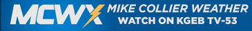 Mike Collier Weather O KGEB-TV. Click to watch
